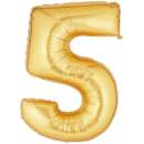 Gold Foil Number Balloon - 5